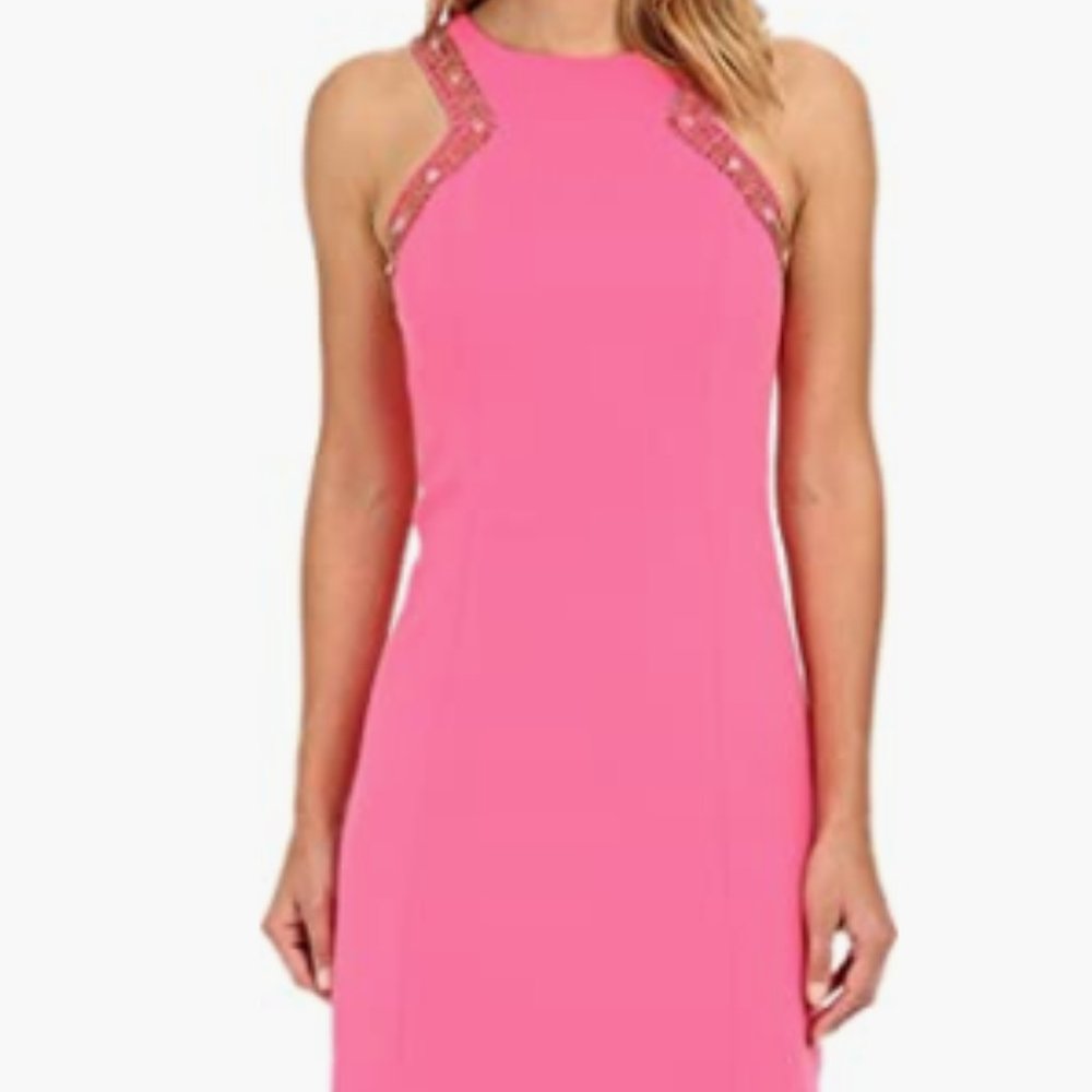Lilly Pulitzer Largo Cut-In Beaded Shift Dress, in Tropical Pink - Size 10